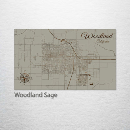 Woodland, California Street Map