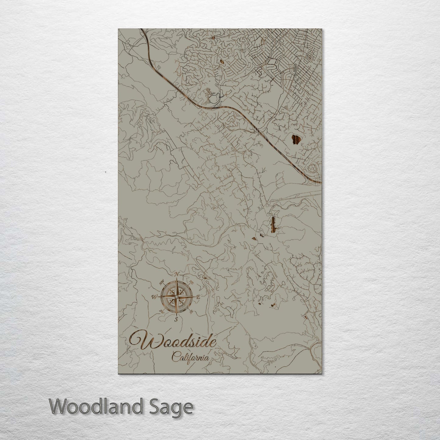Woodside, California Street Map