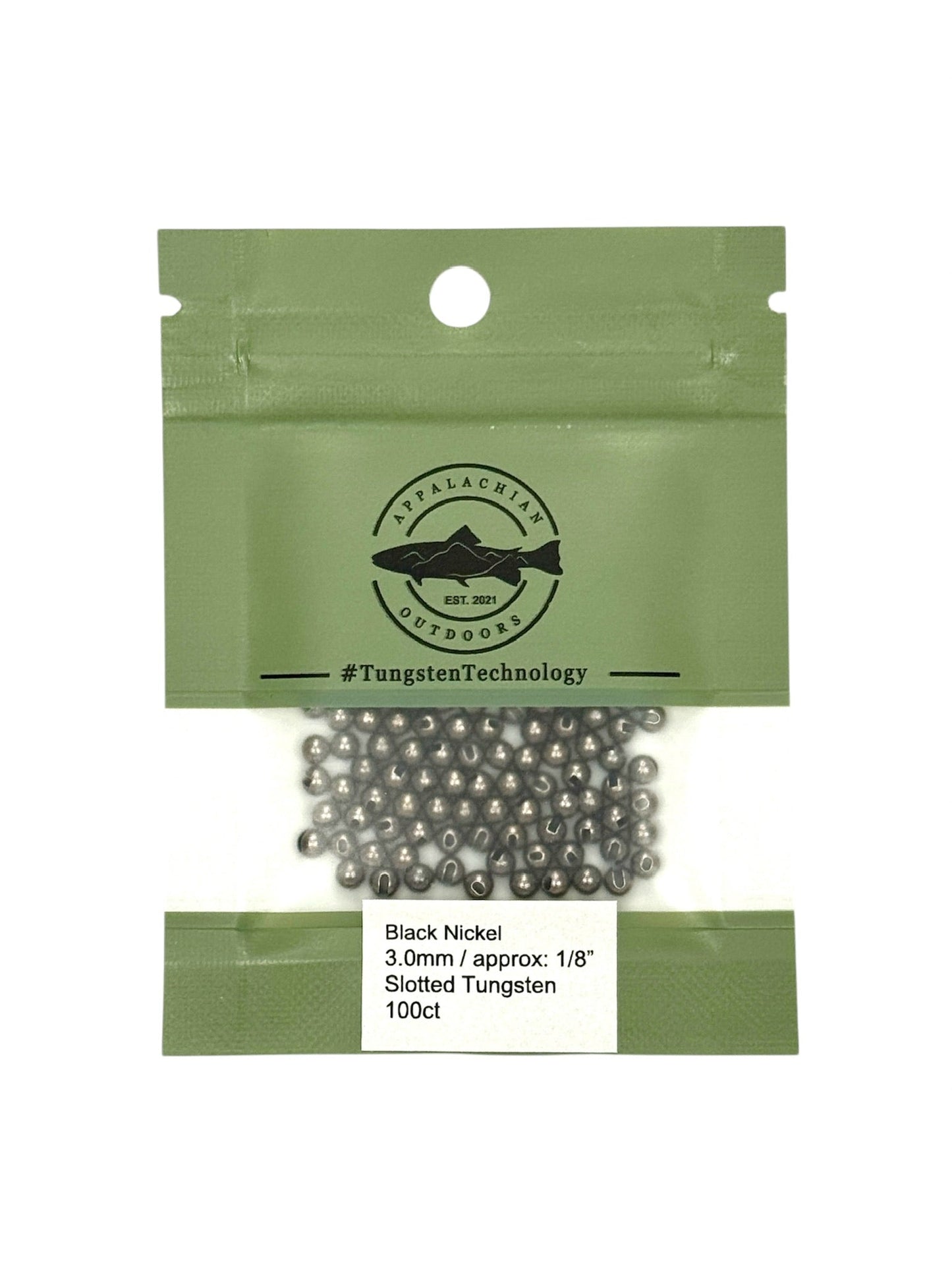 Appalachian Outdoors Slotted Tungsten Beads 100 Pack