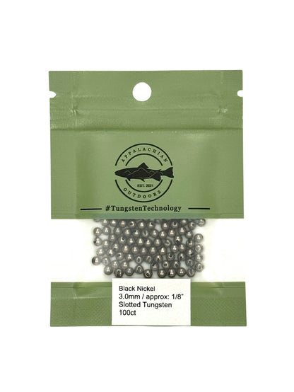 Appalachian Outdoors Slotted Tungsten Beads 100 Pack