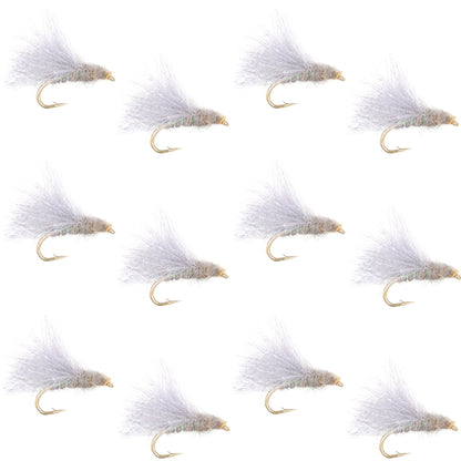 CDC Baetis Emerger BWO Wet Fly Fishing Flies - 1 Dozen Flies Hook Size 14