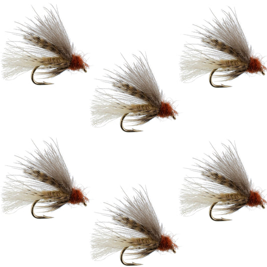 Tan CDC Caddis Emerger 6 Flies Hook Size 12