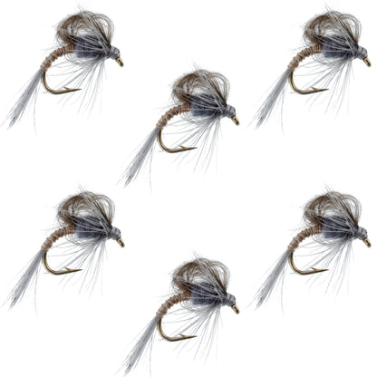CDC Loop Wing Adams Emerger Fly 6 Flies - Hook Size 18