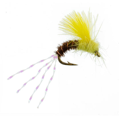 CDC Pale Morning Dun Emerger PMD Fishing Fly - 12 Flies Size 18