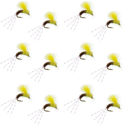 CDC Pale Morning Dun Emerger PMD Fishing Fly - 12 Flies Size 18