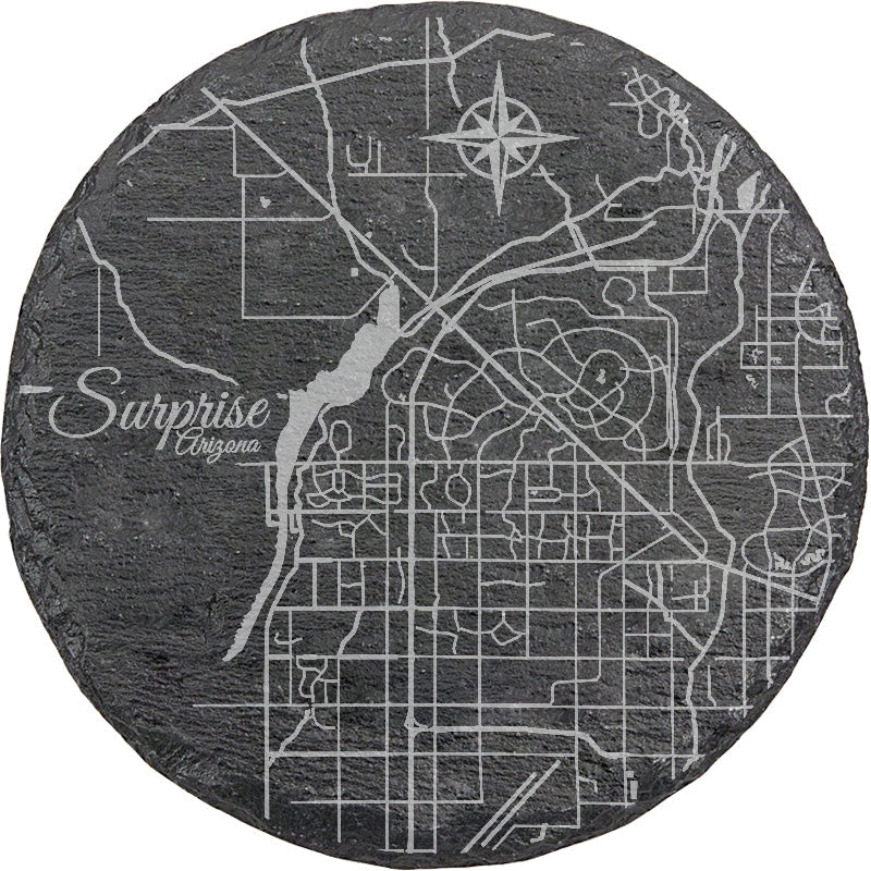 Surprise, Arizona Round Slate Coaster