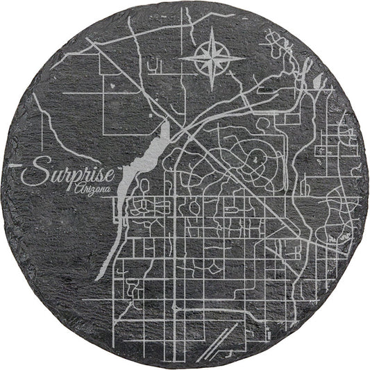Surprise, Arizona Round Slate Coaster