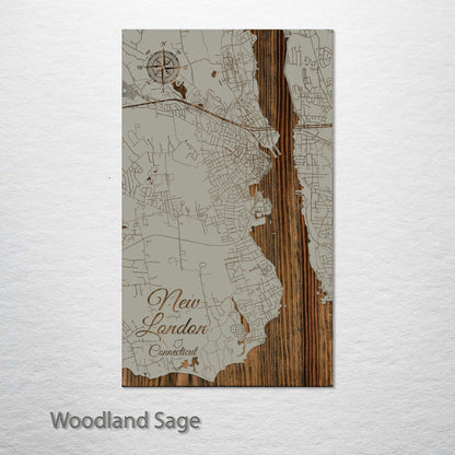 New London, Connecticut Street Map