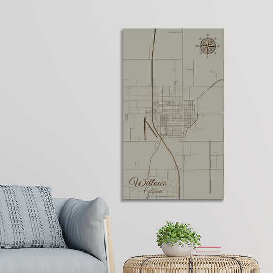 Willows, California Street Map