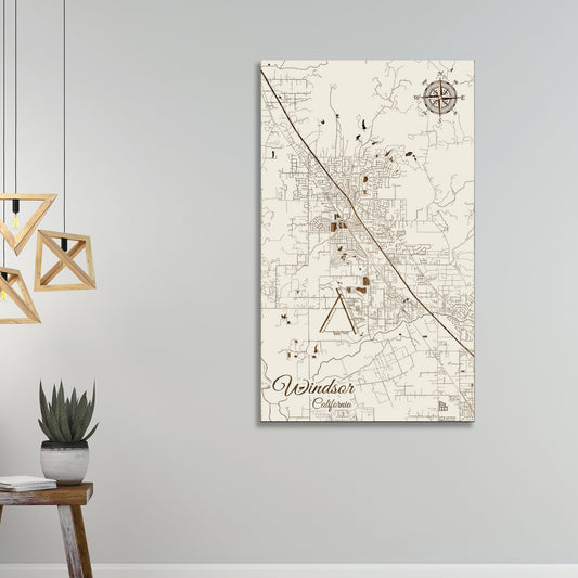 Windsor, California Street Map