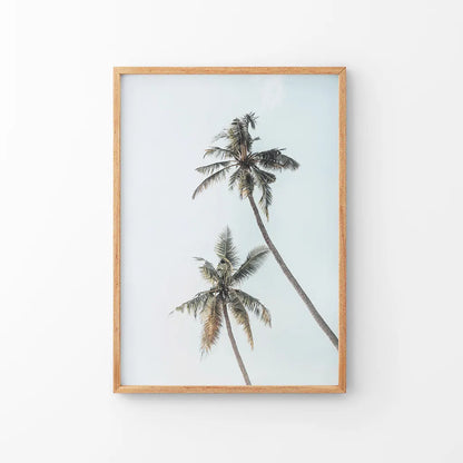 California Tropical Themed Wall Decor. Large Palm Trees