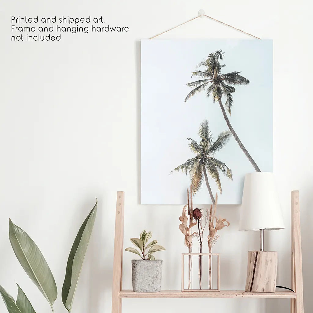 California Tropical Themed Wall Decor. Large Palm Trees
