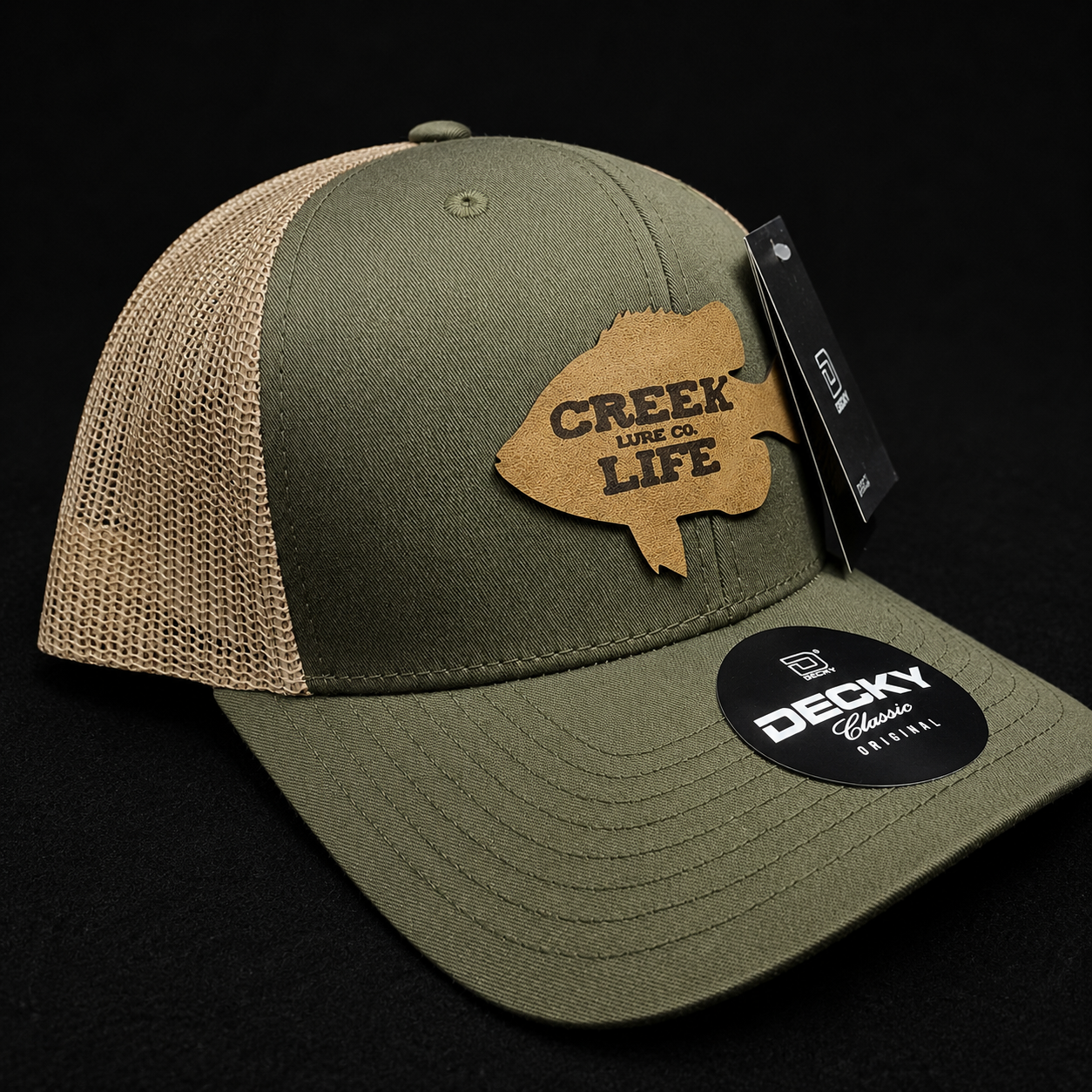 Creek Life Lure Co – Decky Classic Original Leather Patch Hat