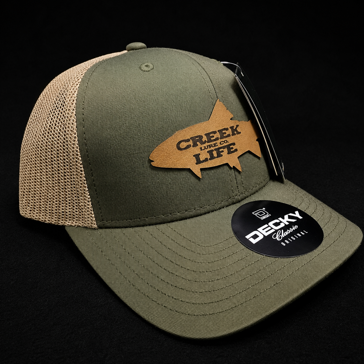 Creek Life Lure Co – Decky Classic Original Leather Patch Hat