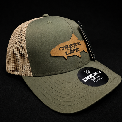Creek Life Lure Co – Decky Classic Original Leather Patch Hat