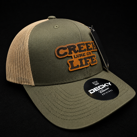 Creek Life Lure Co – Decky Classic Original Leather Patch Hat