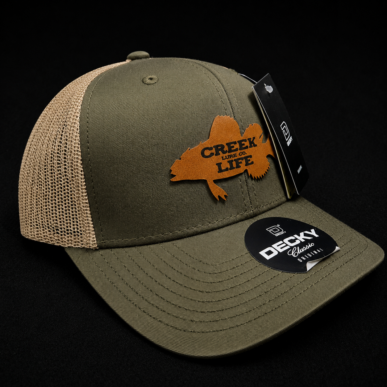 Creek Life Lure Co – Decky Classic Original Leather Patch Hat