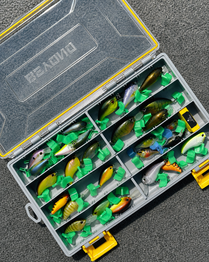 Beyond Fishing DryLock Waterproof Tackle Box, Watertight 3600 & 3700 Tackle Trays with Dual-Latch Seal, Adjustable Removable Dividers & Anti-Rust Desiccant, Lure & Terminal Tackle Organizer