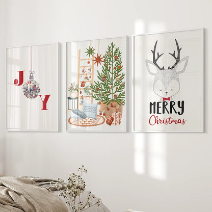 Nursery Christmas Winter Art Poster Home Decor