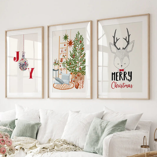 Nursery Christmas Winter Art Poster Home Decor