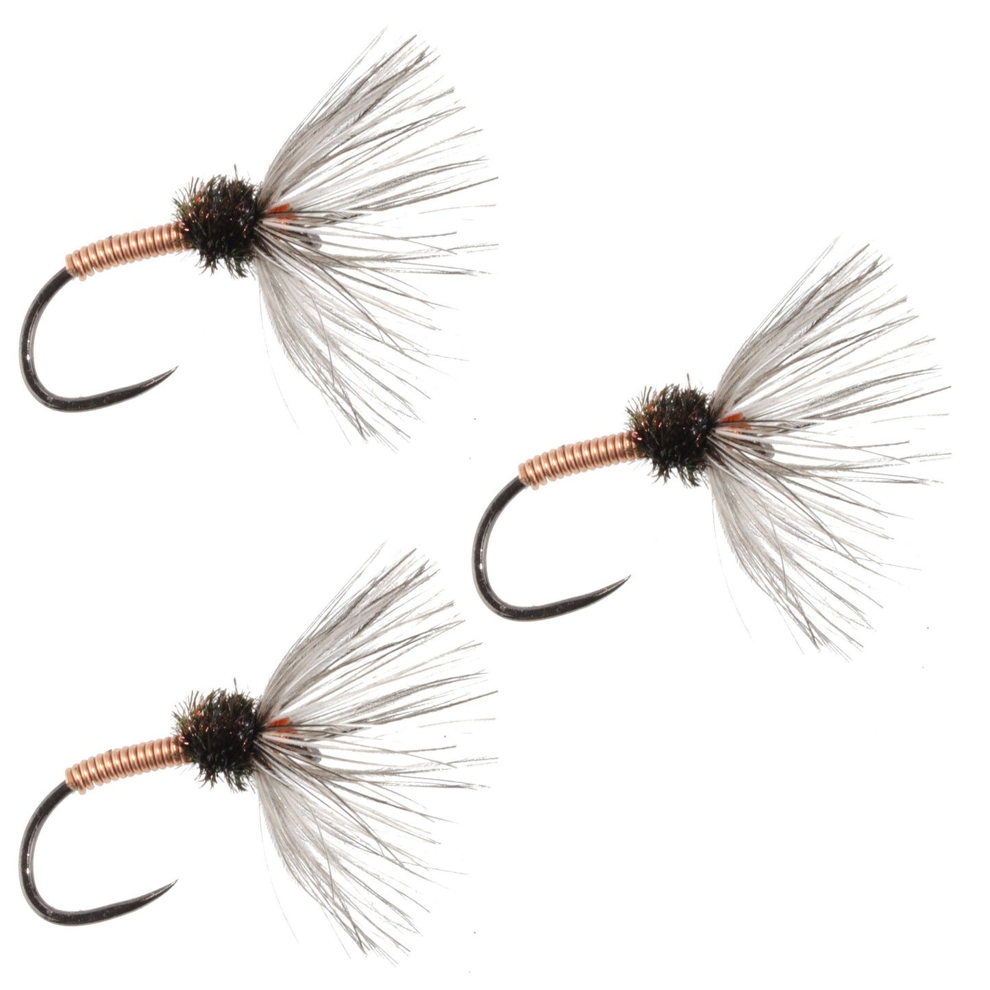 3 Pack Copper Sakasa Kebari - Tenkara Flies - Size 14