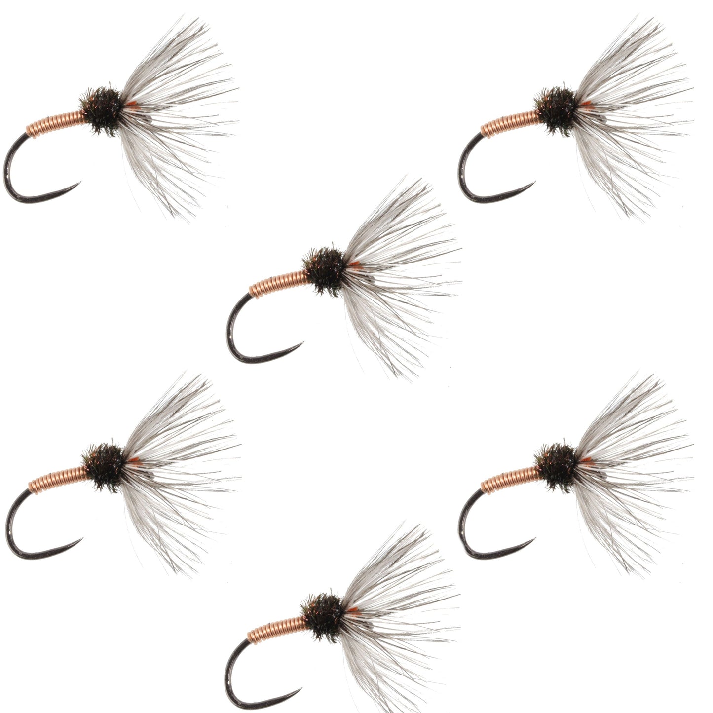 Copper Sakasa Kebari - 6 Tenkara Flies - Size 10