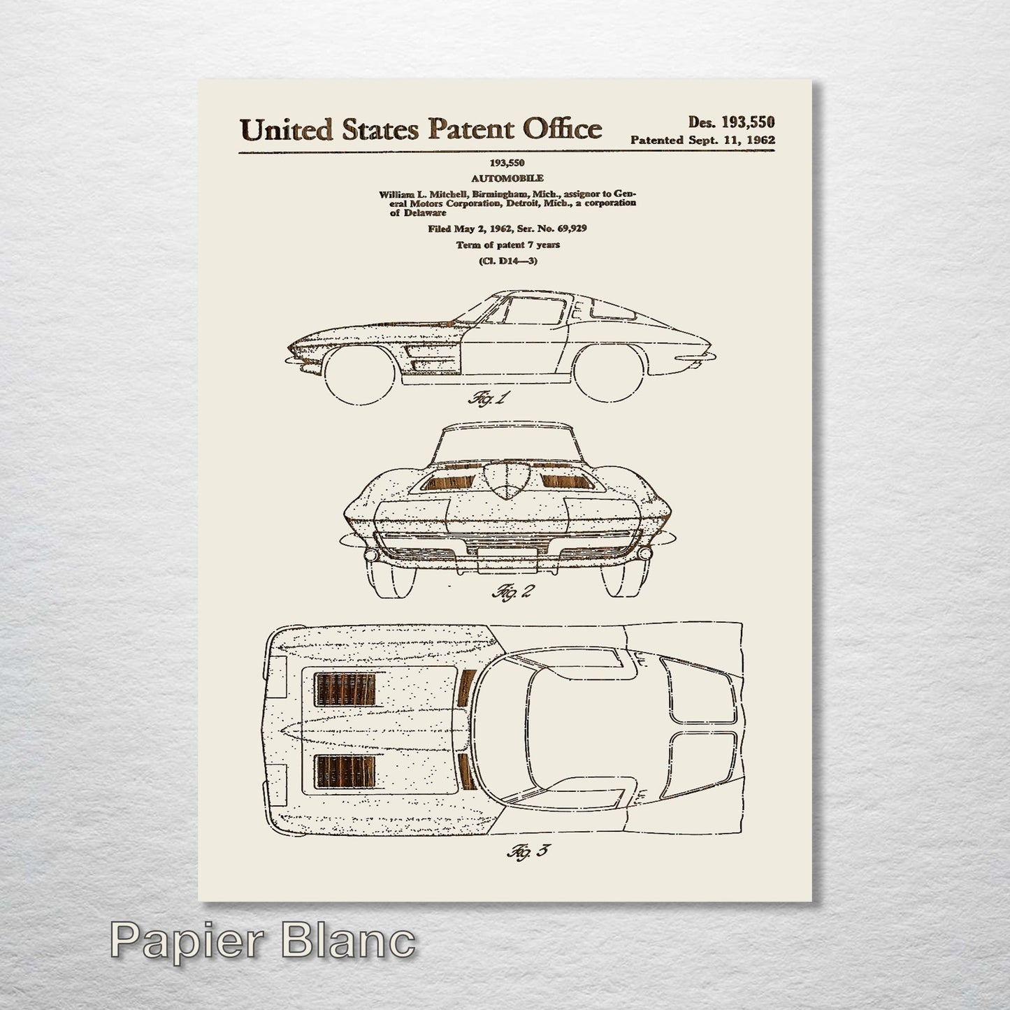 1962 Corvette US Patent