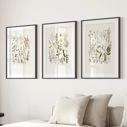 Minimalist Wild Plants. Botanical Poster Art Decor