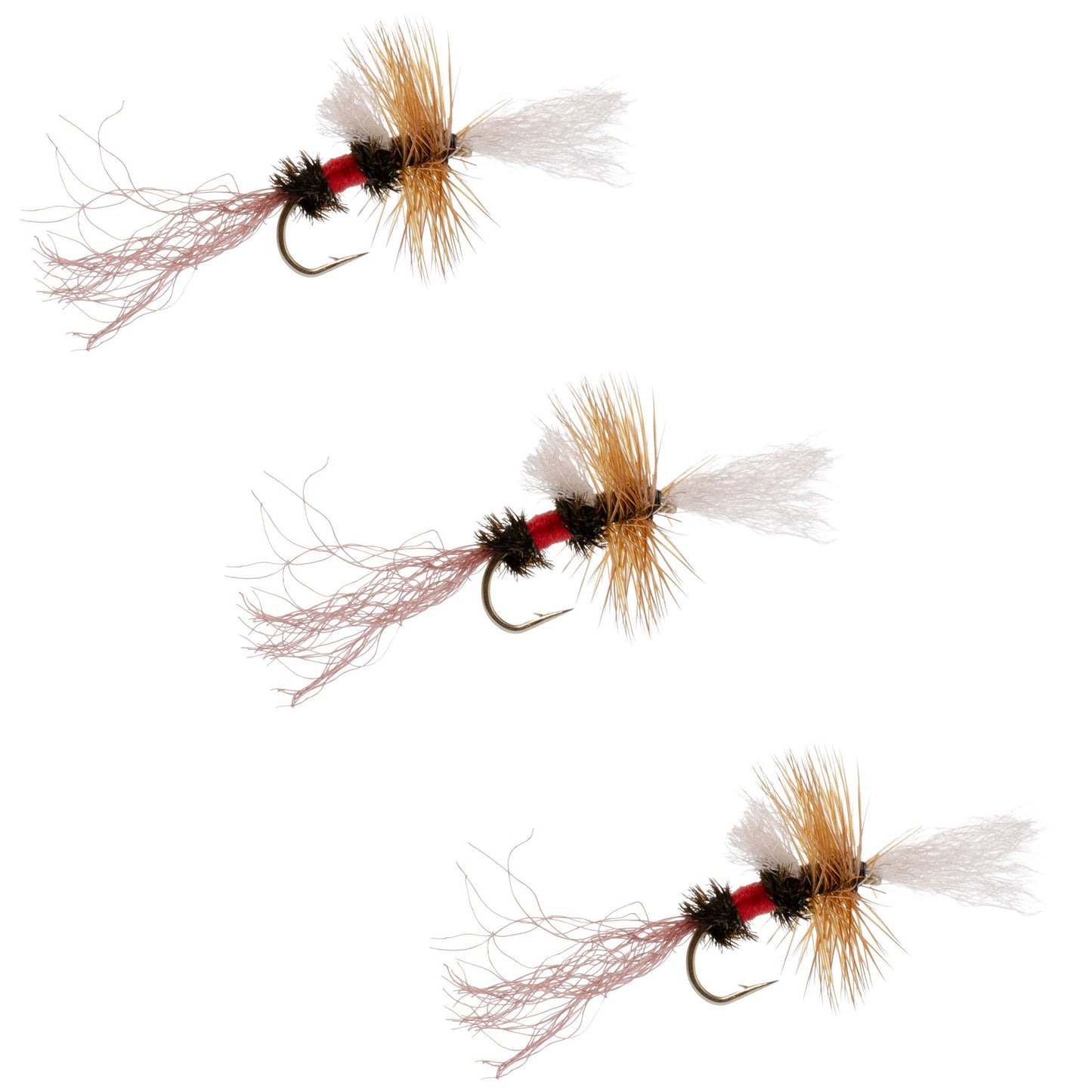 3 Pack Royal Wulff Cripple Mayfly - Caddis Emerger Hook Size 20