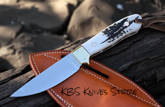 Custom 3.5 Inch Cowboy Knifes - D2 Steel Blade with Antler Horn Handle