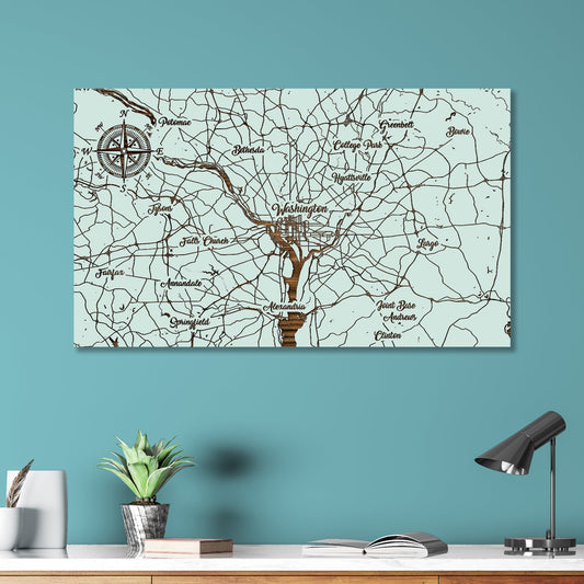 Washington, DC Whimsical Map