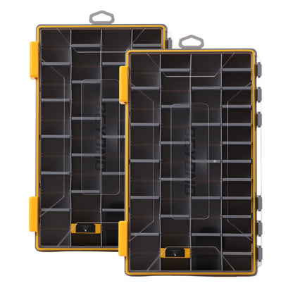 Beyond Fishing DryLock Waterproof Tackle Box, Watertight 3600 & 3700 Tackle Trays with Dual-Latch Seal, Adjustable Removable Dividers & Anti-Rust Desiccant, Lure & Terminal Tackle Organizer
