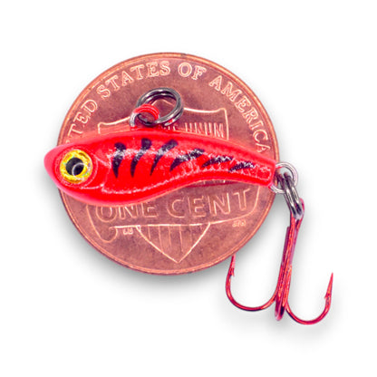 TUNGSTEN T-RIP RED TIGER GLOW MINI VIBE BAIT