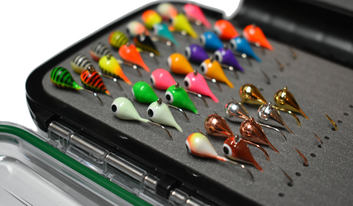 36 PIECE TUNGSTEN JIG SET (6mm - #8 Hook) WITH LARGE PREMIUM BOX