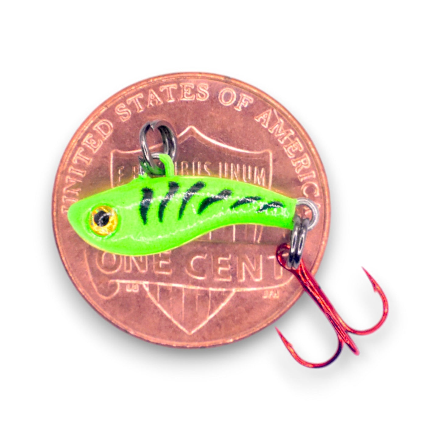 TUNGSTEN T-RIP GREEN TIGER GLOW MINI VIBE BAIT