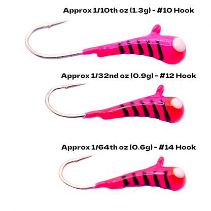 PINK STRIPE GLOW TUNGSTEN KANOE JIG