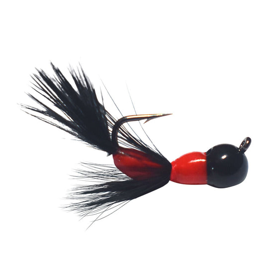 BLACK/RED TUNGSTEN AKUA JIG FLARE