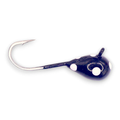 BLACK GLOW SPOT NO EYE TUNGSTEN JIG