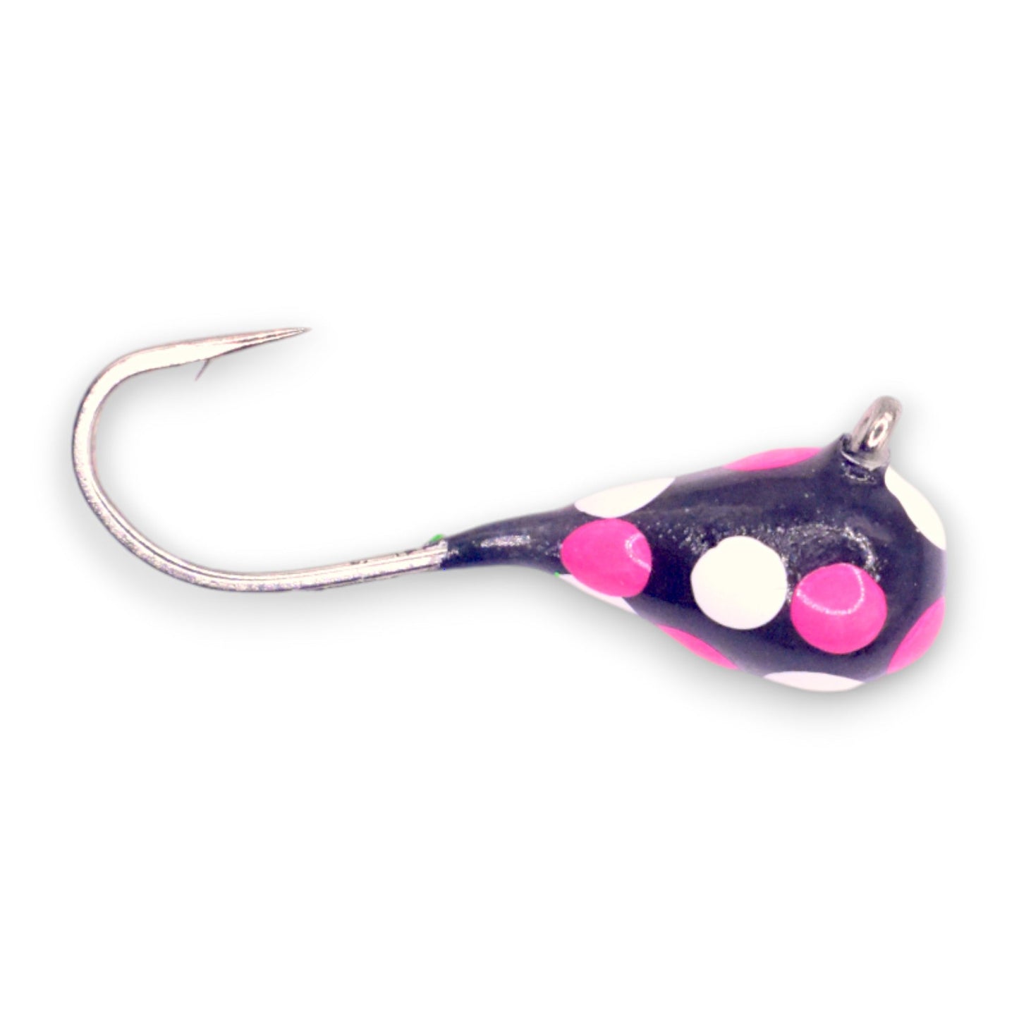 BLACK WHITE PINK SPOT GLOW TUNGSTEN JIG