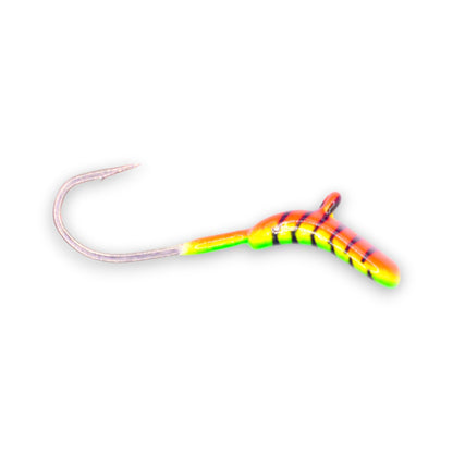 ORANGE GREEN STRIPE GLOW ROCKER TUNGSTEN JIG