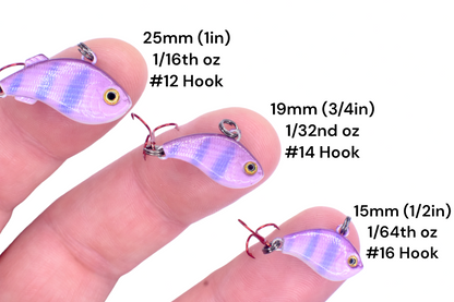 K-RIP PINK PURPLE STRIPE MINI VIBE BAIT