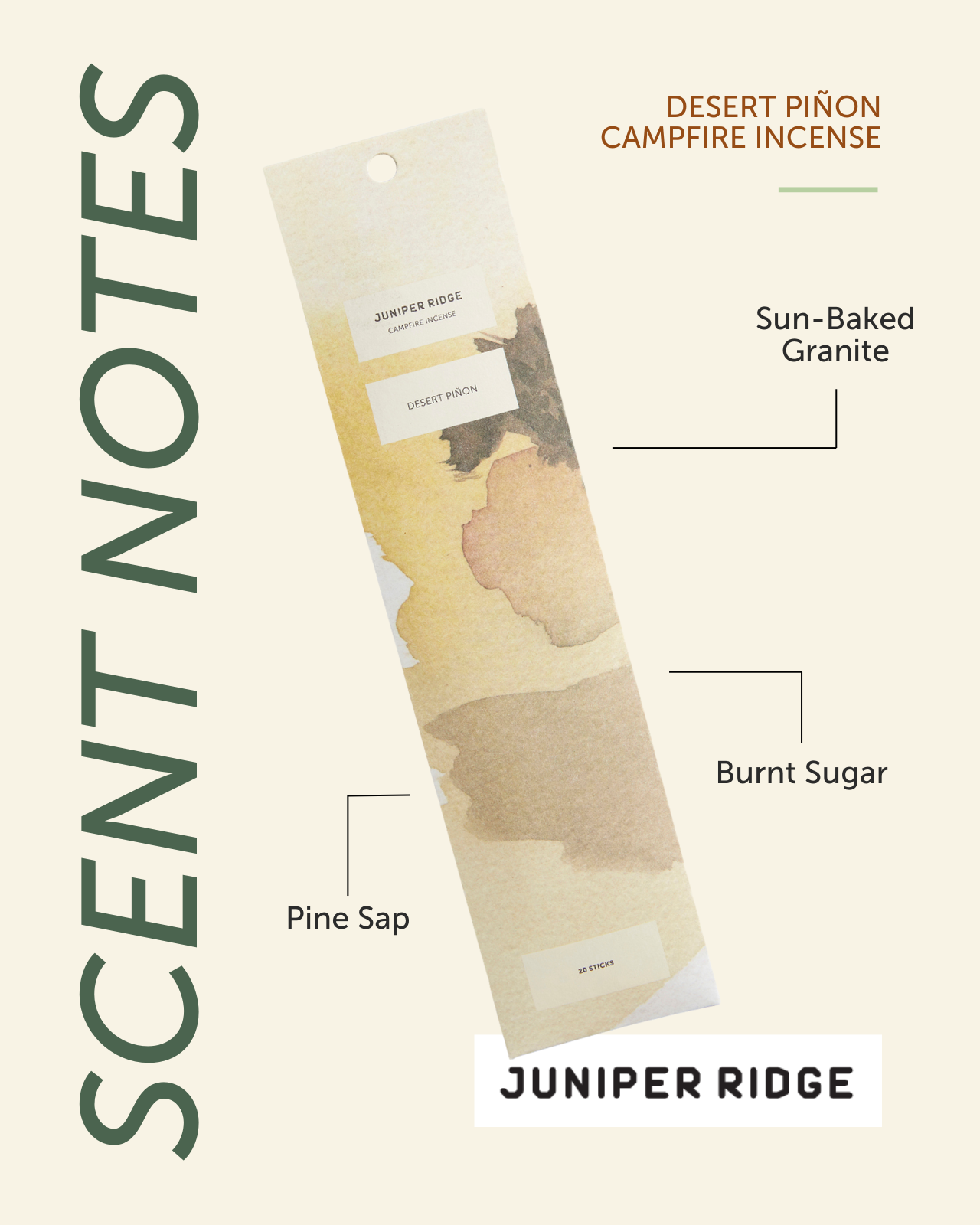 Desert Piñon Campfire Incense (20 Sticks)