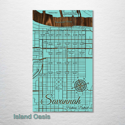 Squares of Savannah, Georgia Map
