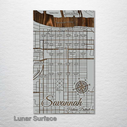 Squares of Savannah, Georgia Map
