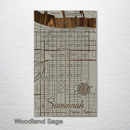 Squares of Savannah, Georgia Map