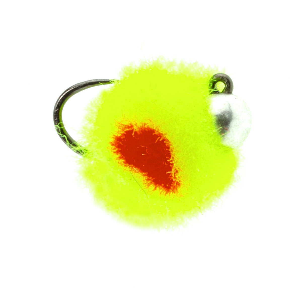 Tungsten Bead Tactical Euro Hot Chartreuse Jig Egg - 12 Flies Size 14