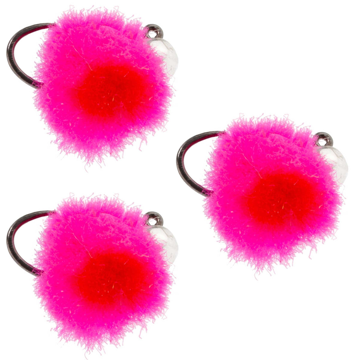 Tungsten Bead Tactical Euro Hot Pink Jig Egg - 6 Flies Size 14