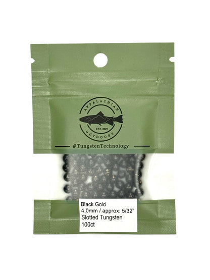 Appalachian Outdoors Slotted Tungsten Beads 100 Pack