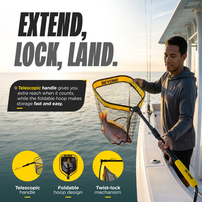 Beyond Braid Floating Fishing Net with Handle