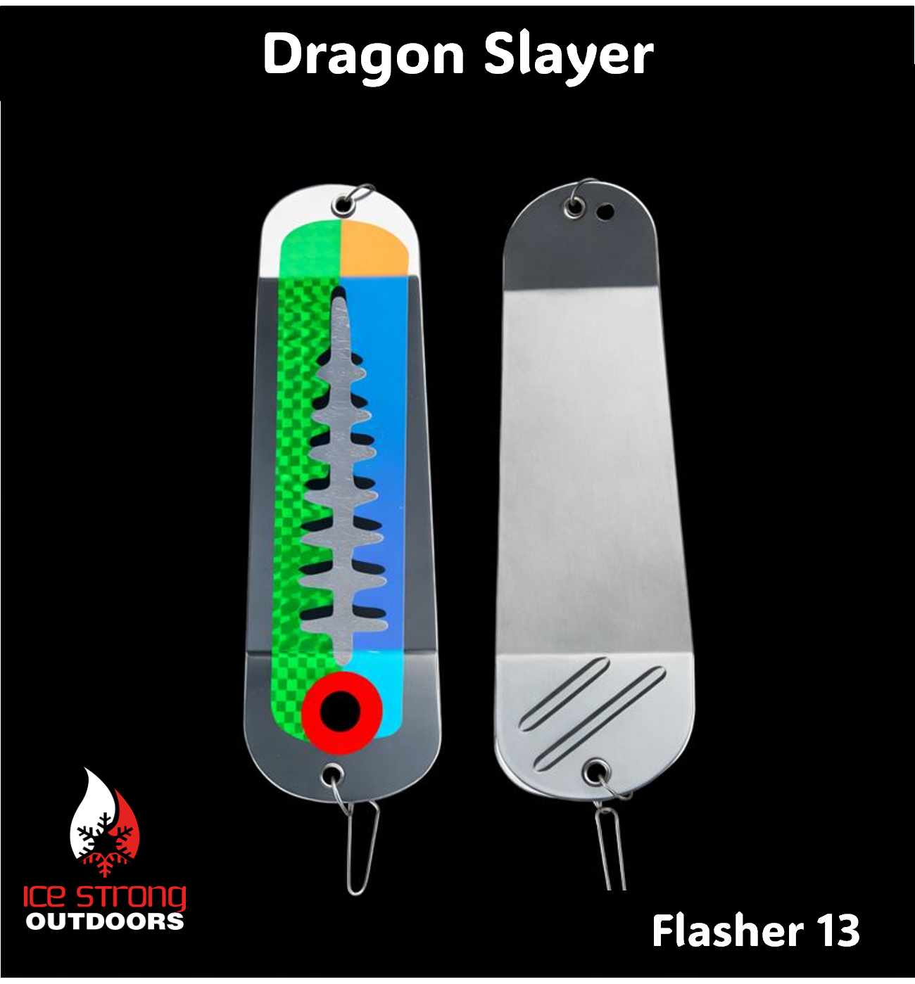 Ice Strong Outdoors - 8.5" Dual Fin Flasher Series - NEW 2026 Colors Released!